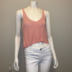 🌸 FOREVER 21 TANK TOP ORANGE & WHITE STRIPED! 🌸